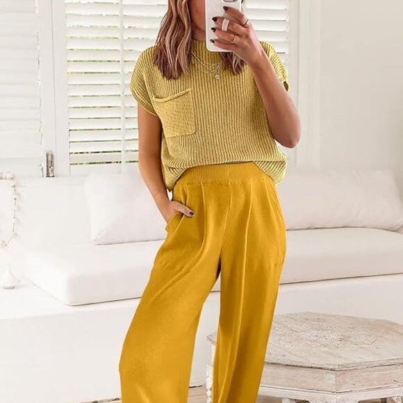 NEW!  Knit Sweater Set With Pants M 106 - Picture 7 of 7